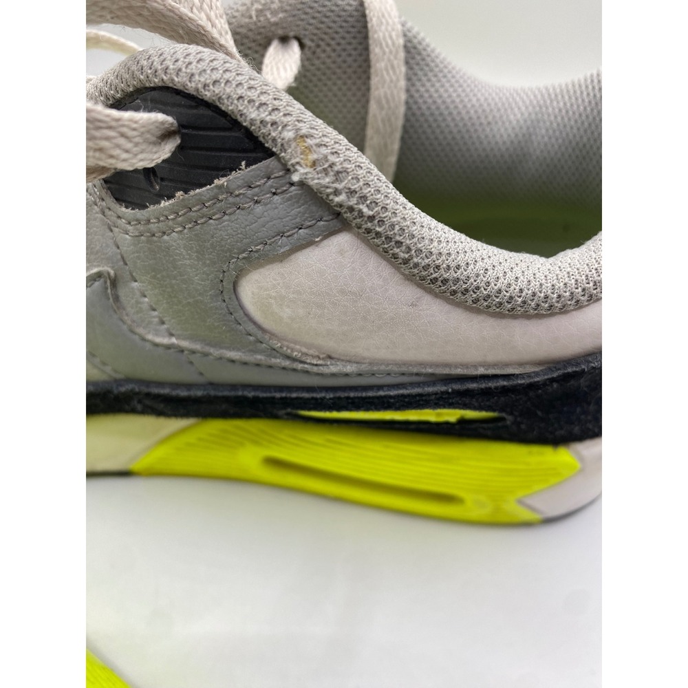 Kids Nike Air Max 90 Sneakers White Gray Neon Yellow Green Size 7Y‎ - Picture 7 of 7